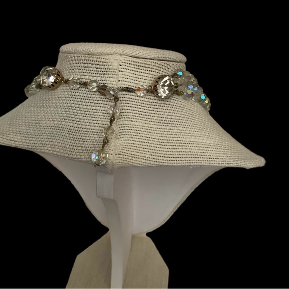 Vintage Aurora Borealis Three Strand Crystal Necklace in Original Case - Picture 5 of 7